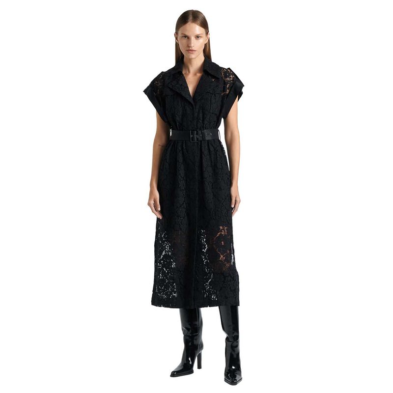 Cue Lace Sleeveless Trench Dress image number 0